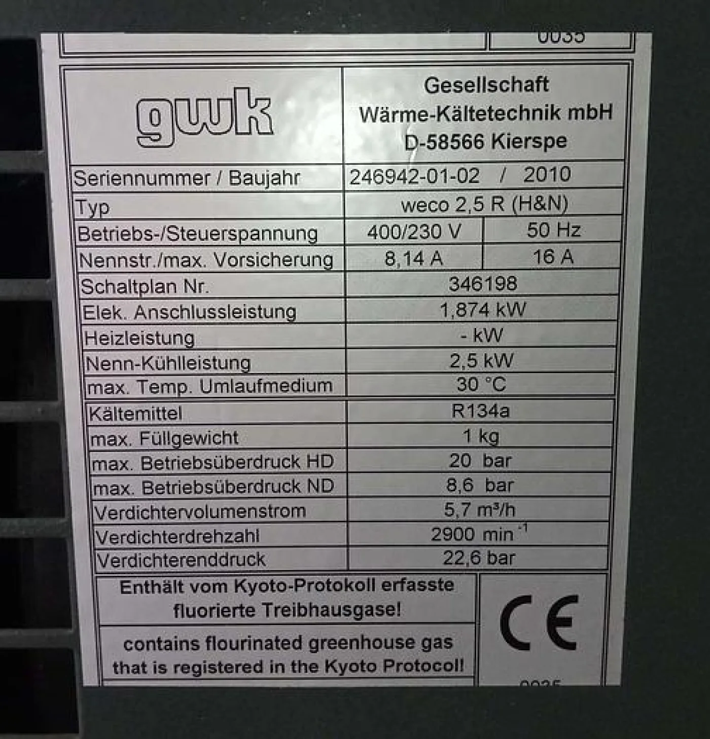 GWK Weco 2,5 R Temperiergerät - 1
