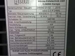GWK Weco 2,5 R Temperiergerät