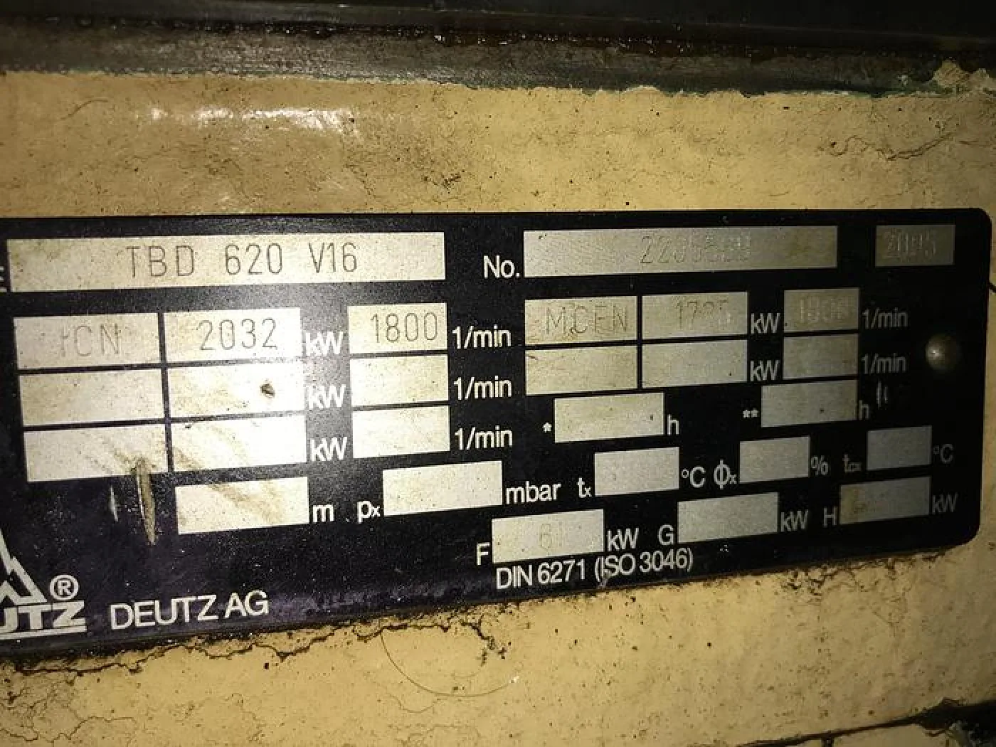 2005 DEUTZ TBD 620-V16 - 2