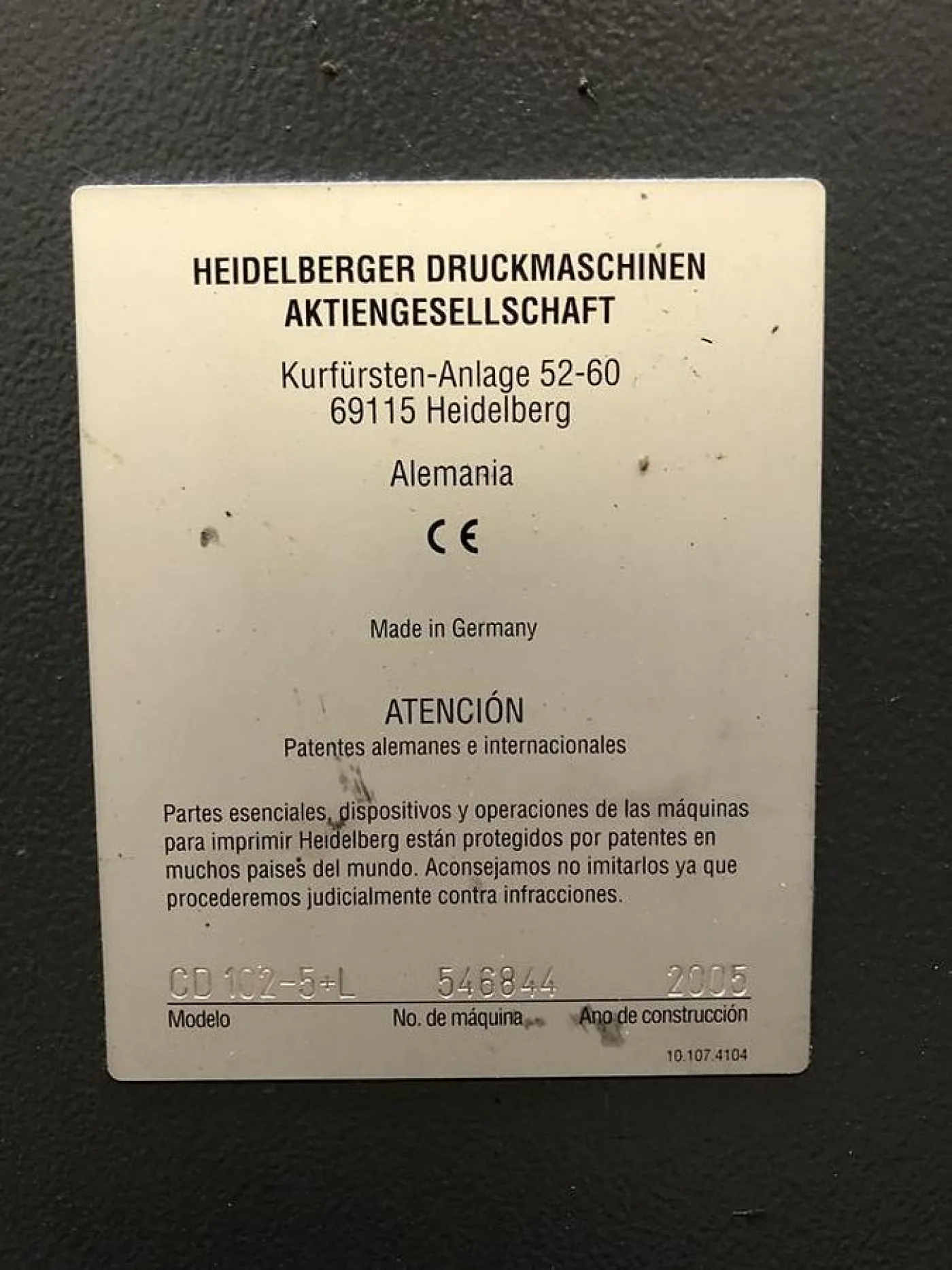 HEIDELBERG CD 102-5+LX - 6