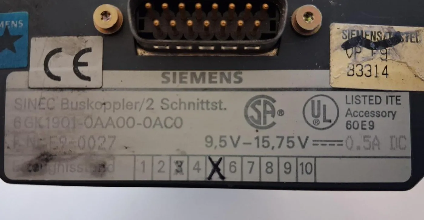 Siemens SINEC Buskoppler 6GK1901-0AA00-0AA0 - 4