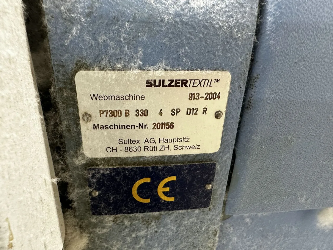 11x Sulzer - P7300 HP B 330 N4 SP R D12 projectile weaving looms - 2