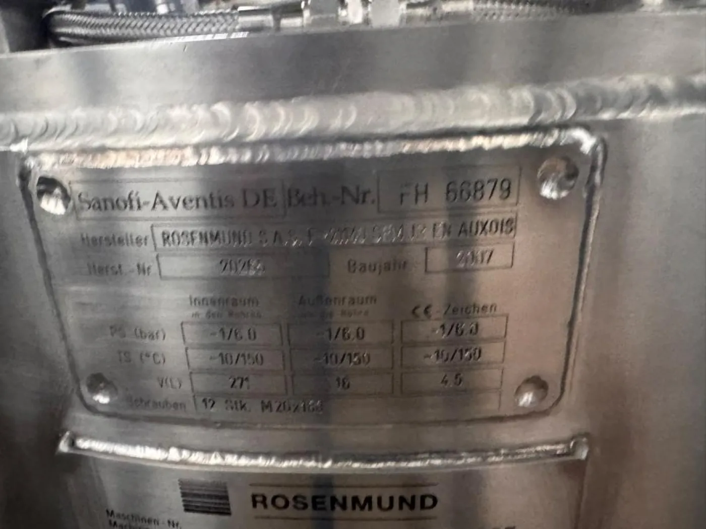 2007 Rosenmund Nutsche Filter Dryer RGFD 0.3 m² - 4