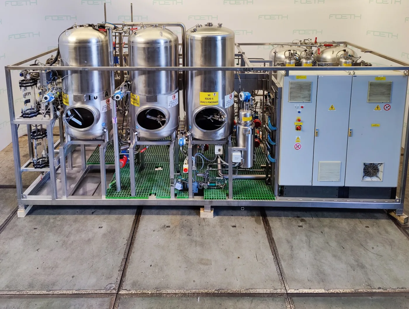 LPD Liquid perfume processing skid - Inline mixer - 4