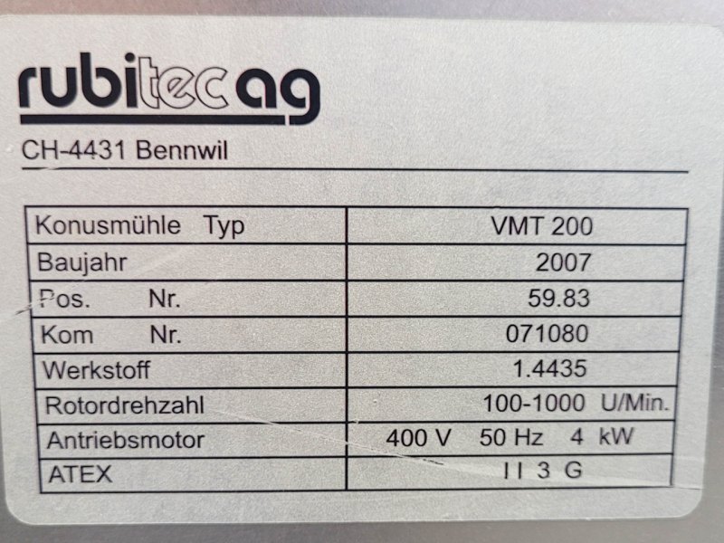 Rubitec VMT 200 - Sieve granulator