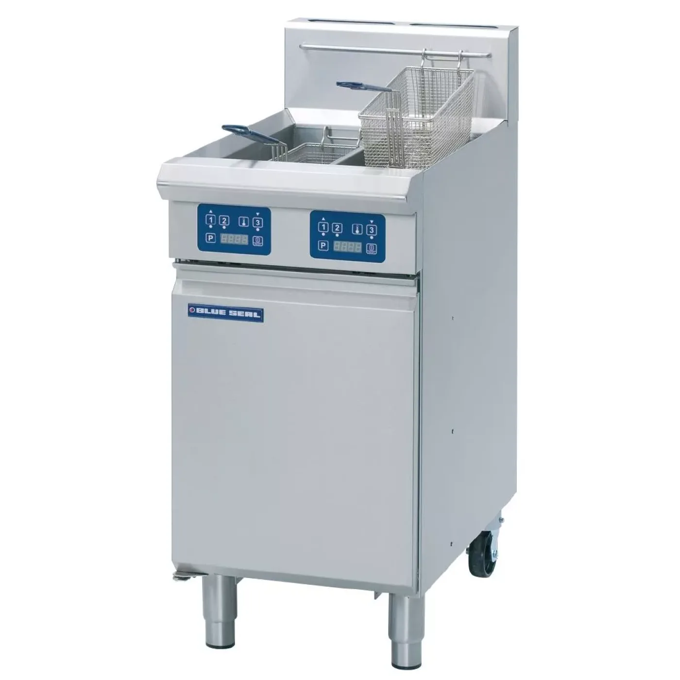 Blue Seal Twin Tank Twin Basket Free Standing Propane Gas Fryer GT46E - islandcatering - 1