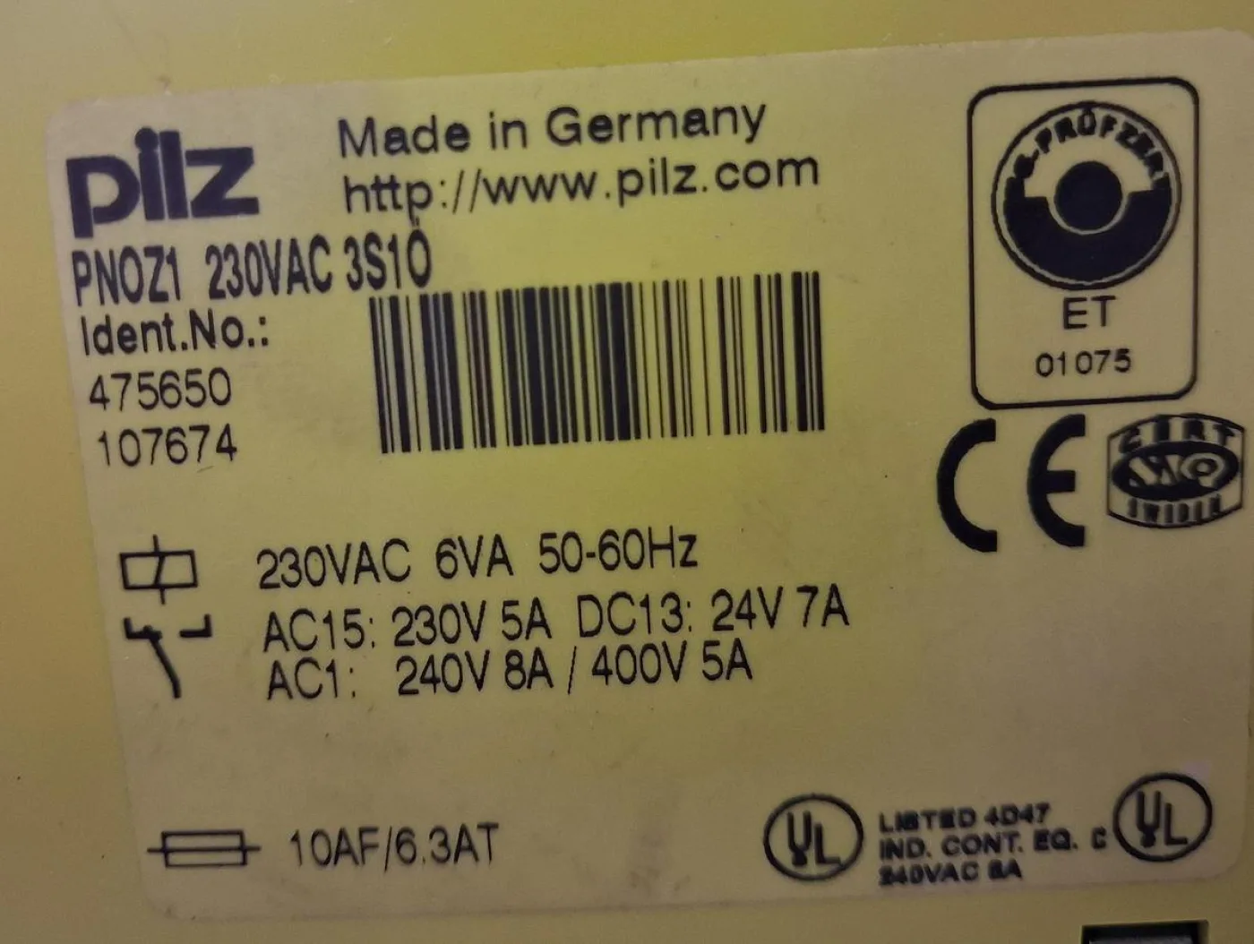 Pilz PNOZ S10 Sicherheitsrelais - 2