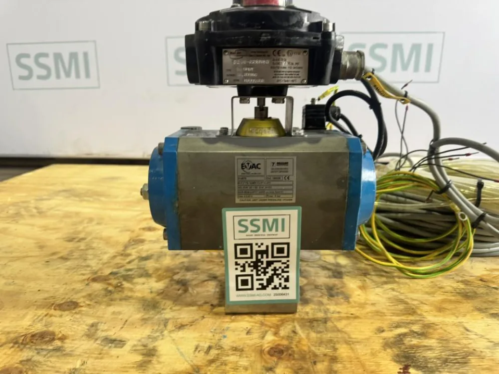 2019 EVAC / Max-Air Technology Pneumatic Quarter-Turn Ball Valve Assembly with Pneumatic Actuator
