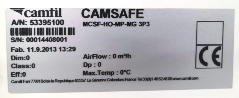 CONTENITORE PORTAFILTRO DI SICUREZZA – CAMFIL – MOD. CAMSAFE