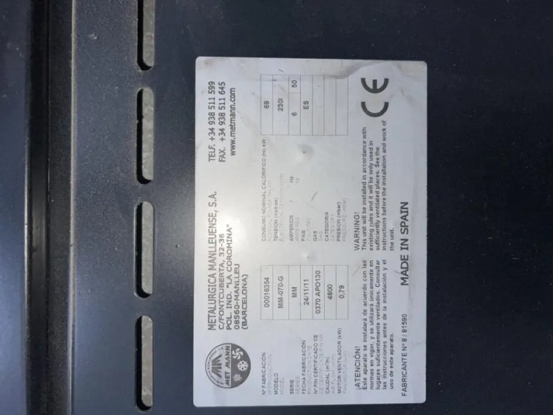 METMANN MM-070-G HOT AIR GENERATOR