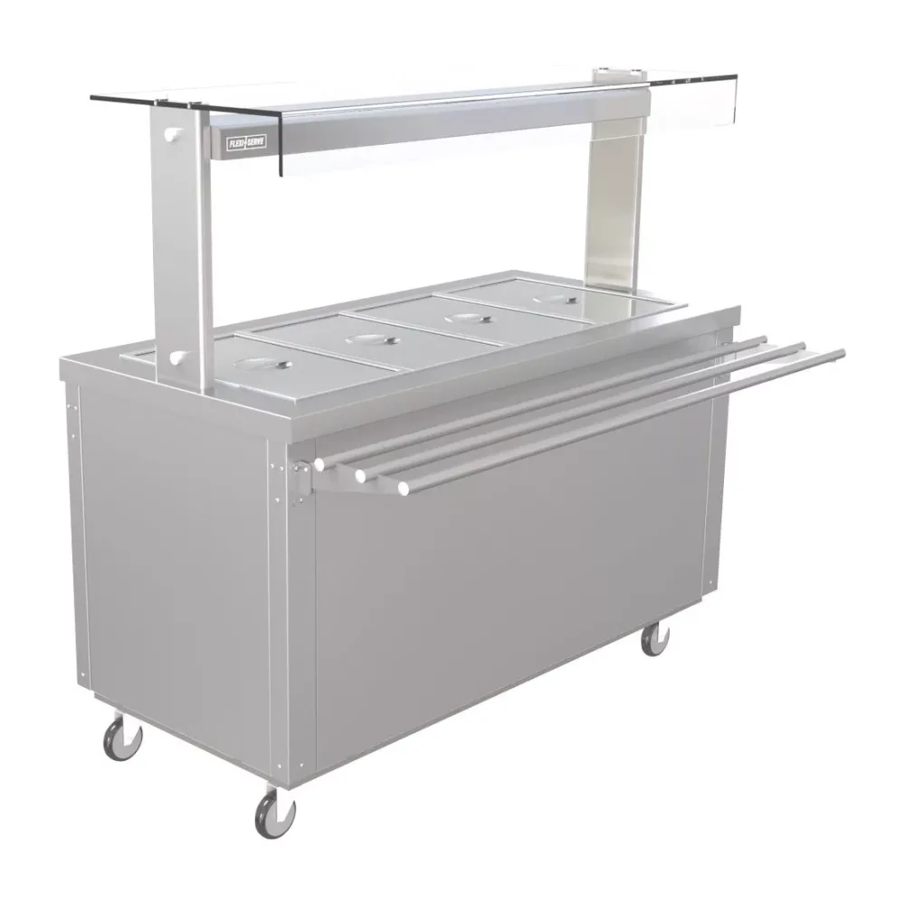 Parry Hot Cupboard with Dry Bain Marie Top and Quartz Heated Gantry FS-HB4PACK - islandcatering
