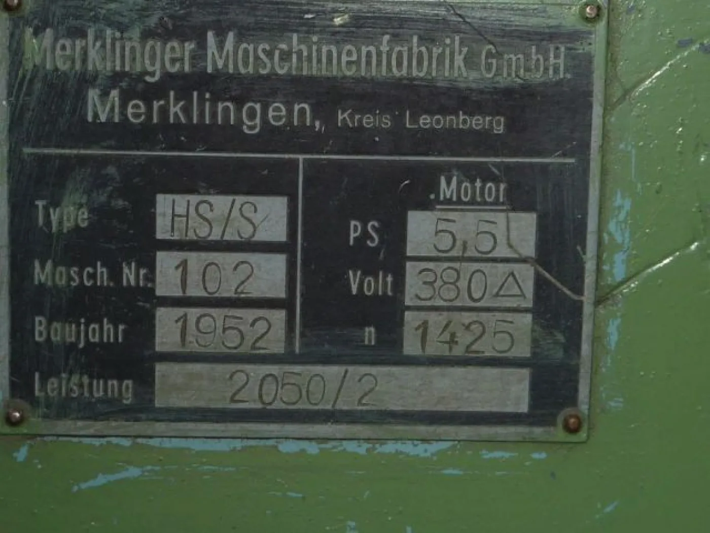 HS/S SCHARRINGHAUSEN 1952 - 4