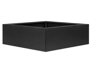 Bloembak Vlak Grafiet Zwart - 40 cm hoog
