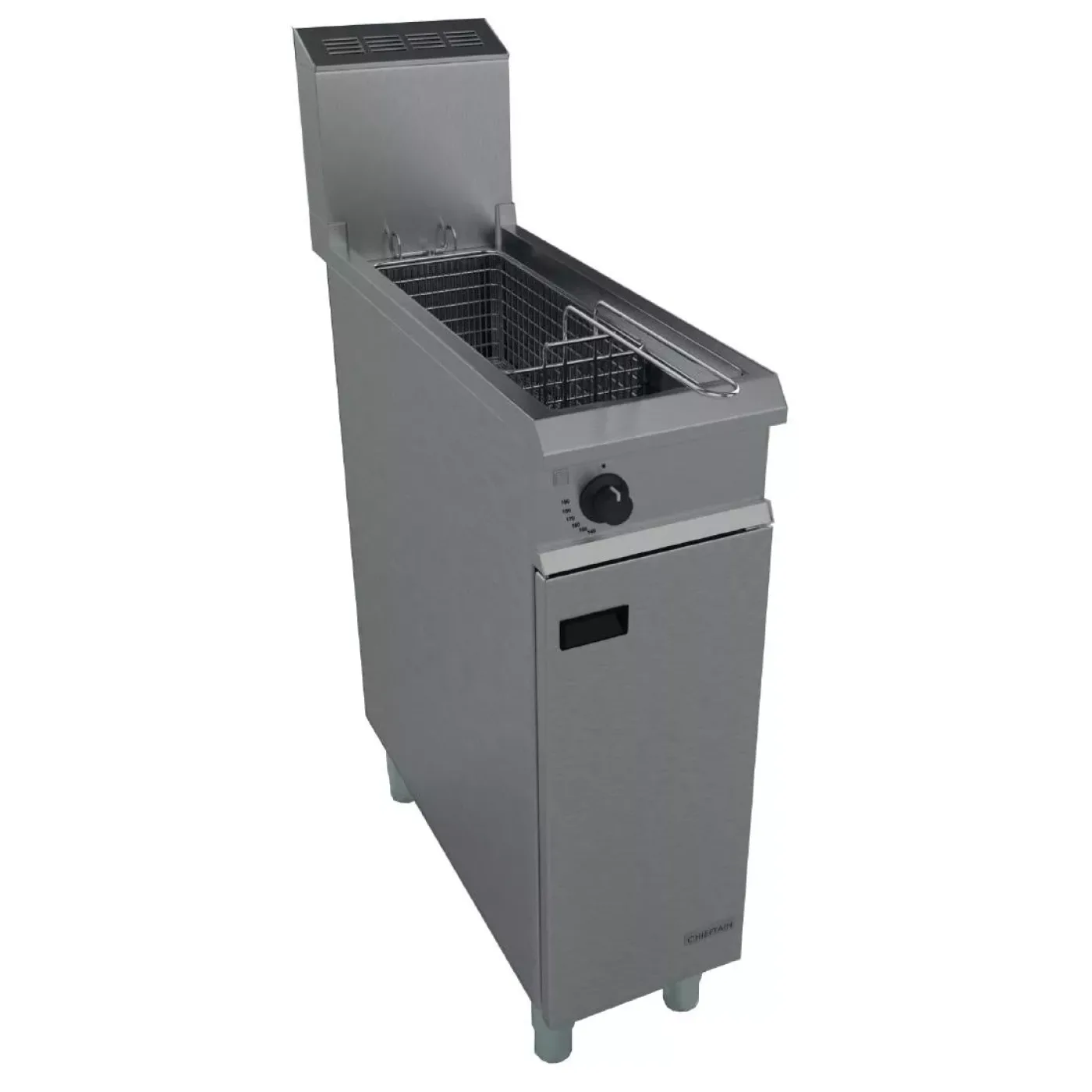 Falcon Chieftain Single Tank Single Basket Free Standing Propane Gas Fryer G1808X - islandcatering - 1