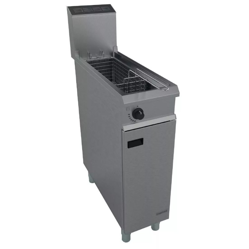 Falcon Chieftain Single Tank Single Basket Free Standing Propane Gas Fryer G1808X - islandcatering