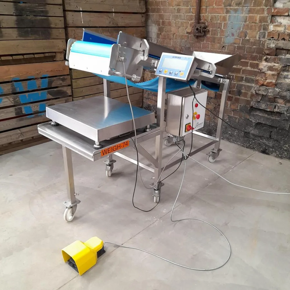 Sharp Incline Conveyor System with Scales