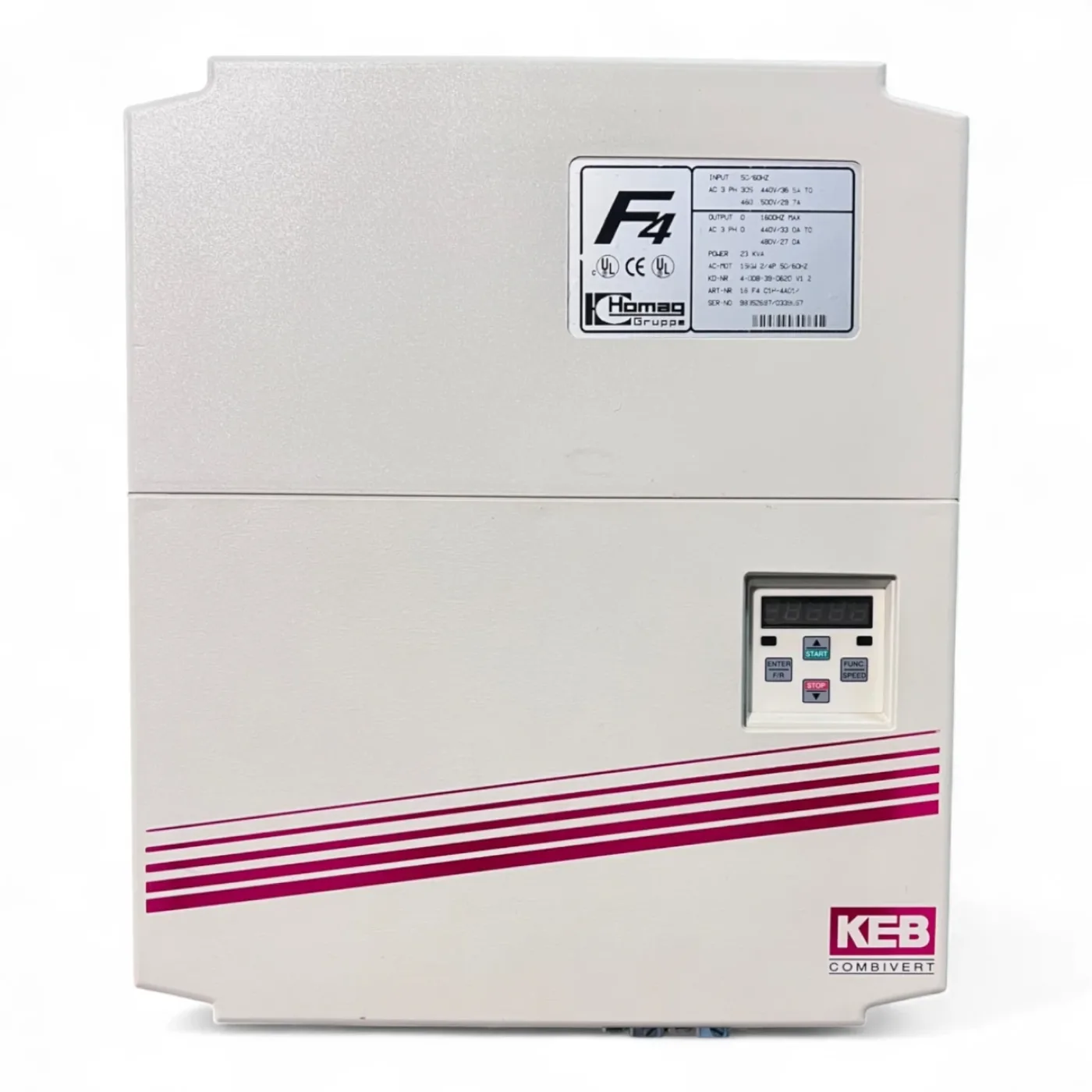 HOMAG KEB COMBIVERT F4 Frequenzumrichter 16 F4 C1H 4A01 – 15kW – Artikelnummer 4-008-39-0620 - 2