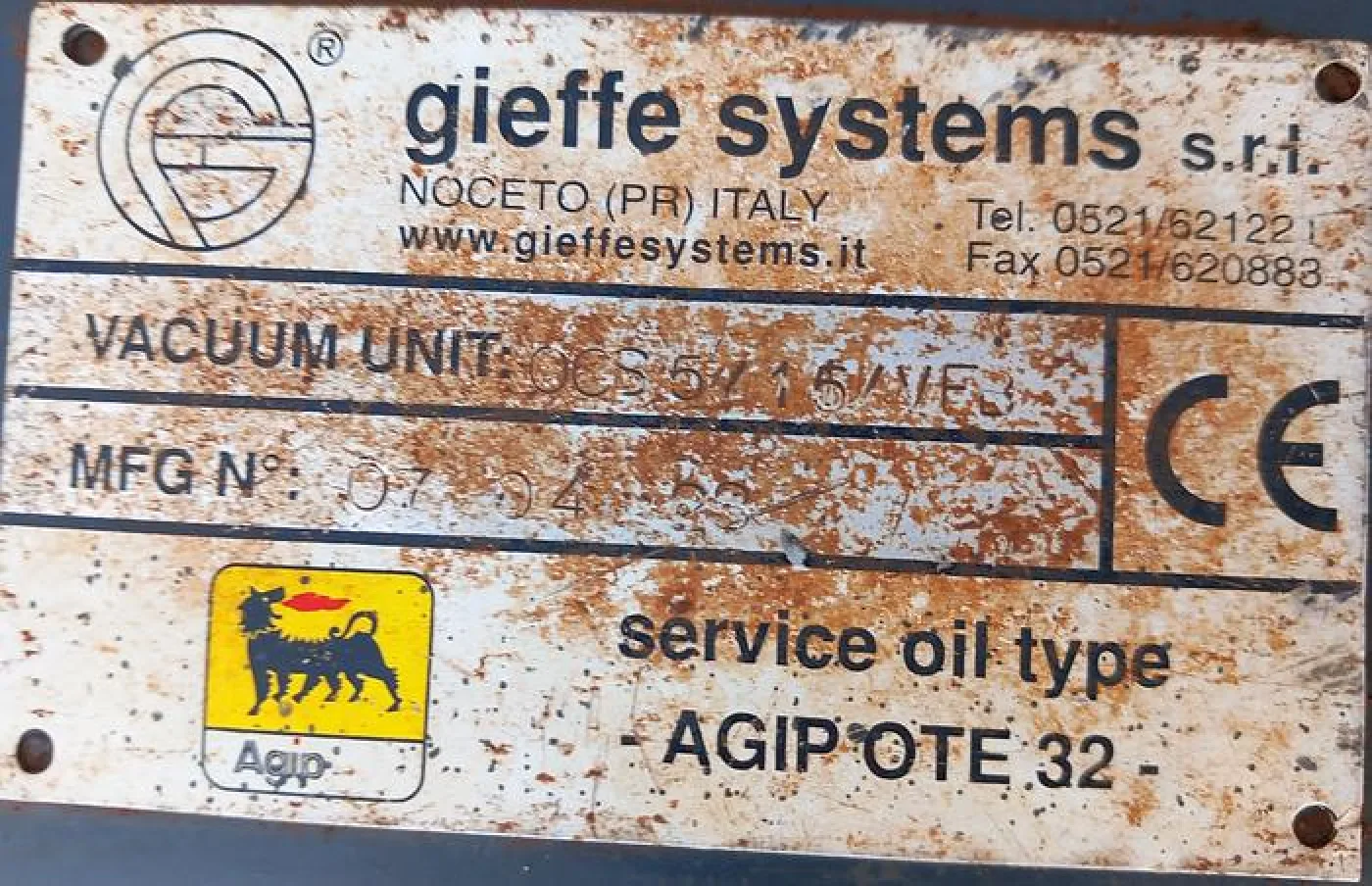 Bomba de vácuo Gieffe Systens - 3