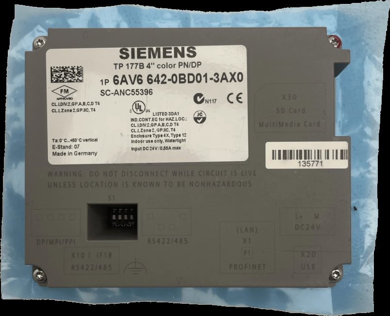 Siemens SIMATIC TP 177B 4" Color PN/DP