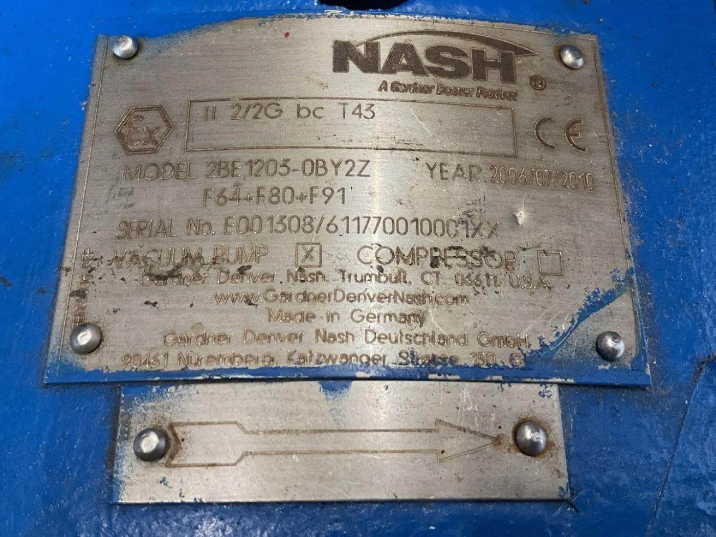 Gardner Denver Nash 2BE1203-OBY2-Z - Vacuum pump - 2