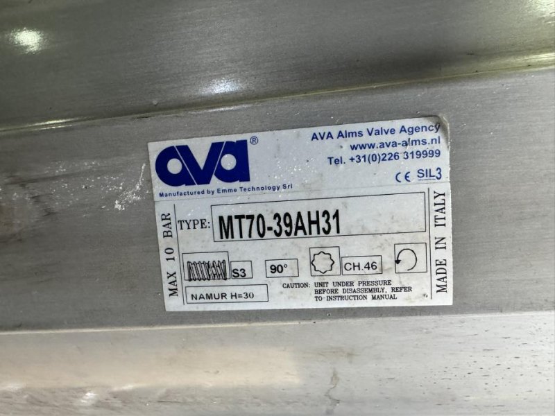 AVA (AVA Alms Valve Agency, manufactured by Emme Technology Srl) Pneumatic quarter-turn valve actuator