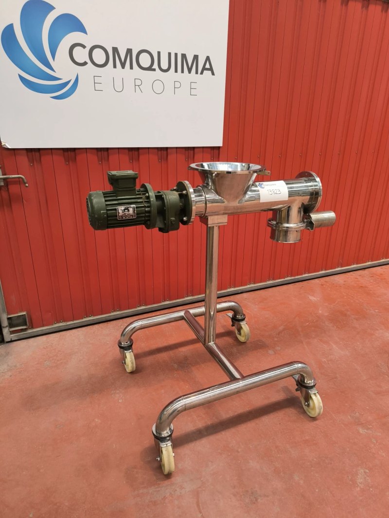 ATEX STAINLESS STEEL MOBILE SCREW CONVEYOR ON WHEELS