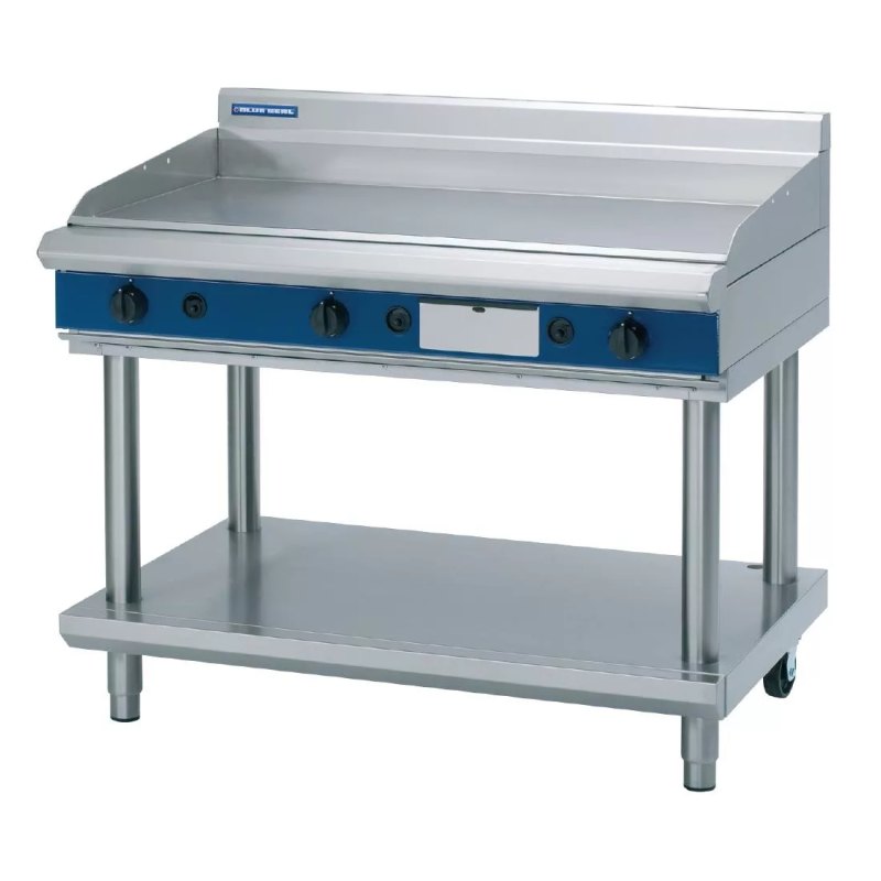 Blue Seal Evolution Chrome Griddle with Leg Stand Nat Gas 1200mm GP518-LS/N - islandcatering