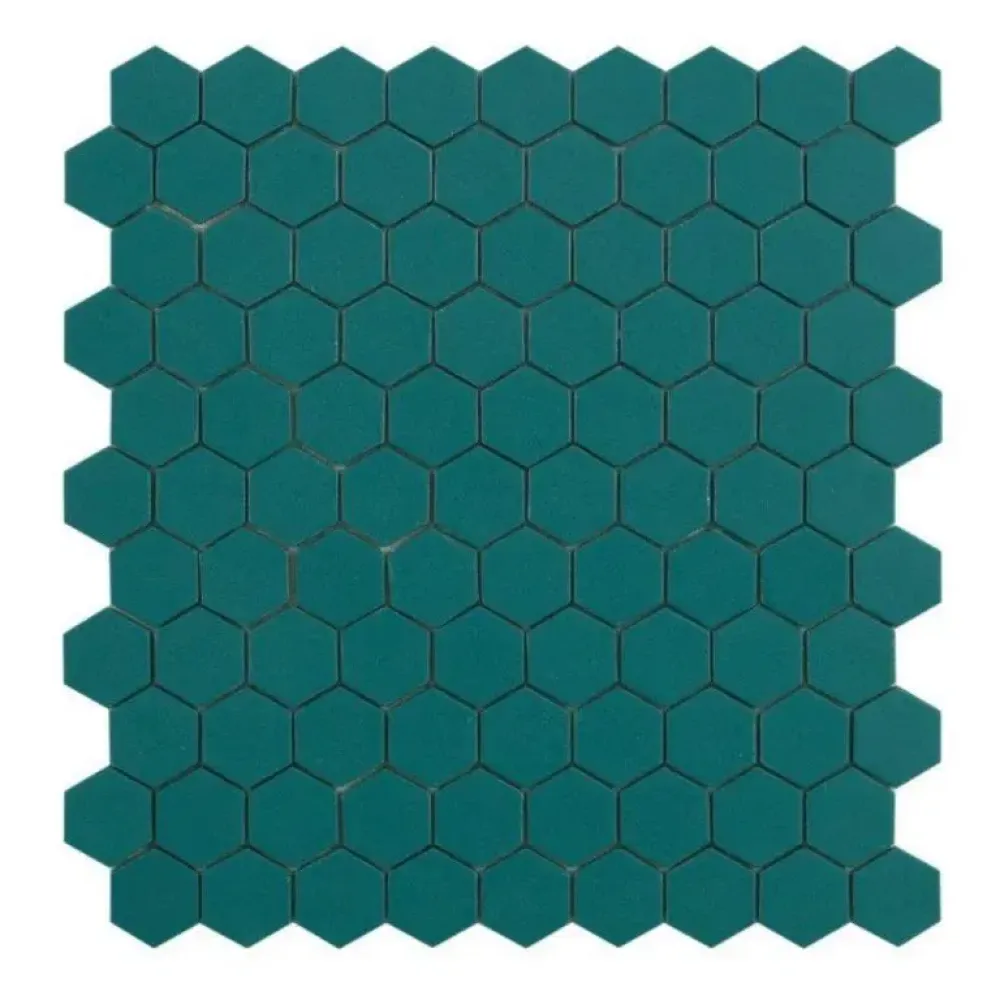 Solaan Hex 10MM Opal Green decor tegel mat 35x35 cm