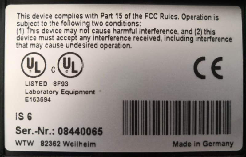 MISURATORE BOD – WTW – MOD. OXITOP IS 6