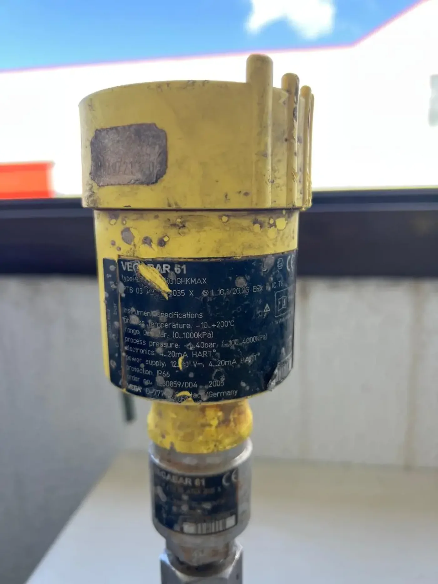 USED VEGABAR 61 ATEX PRESSURE TRANSMITTER WITH SEPARATOR RING - 2
