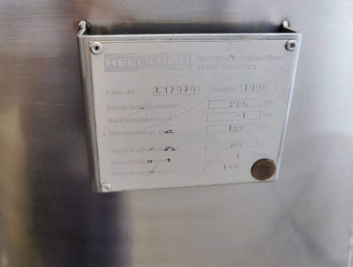 Romaco Koruma Frymix VME-120/C - Verarbeitung vessel - 5