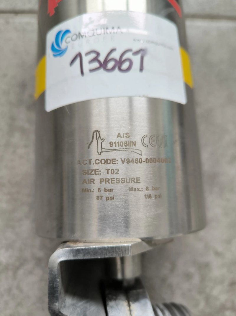 STAINLESS STEEL BUTTERFLY VALVE WITH PNEUMATIC ACTUATOR INOXPA V9460-0004002