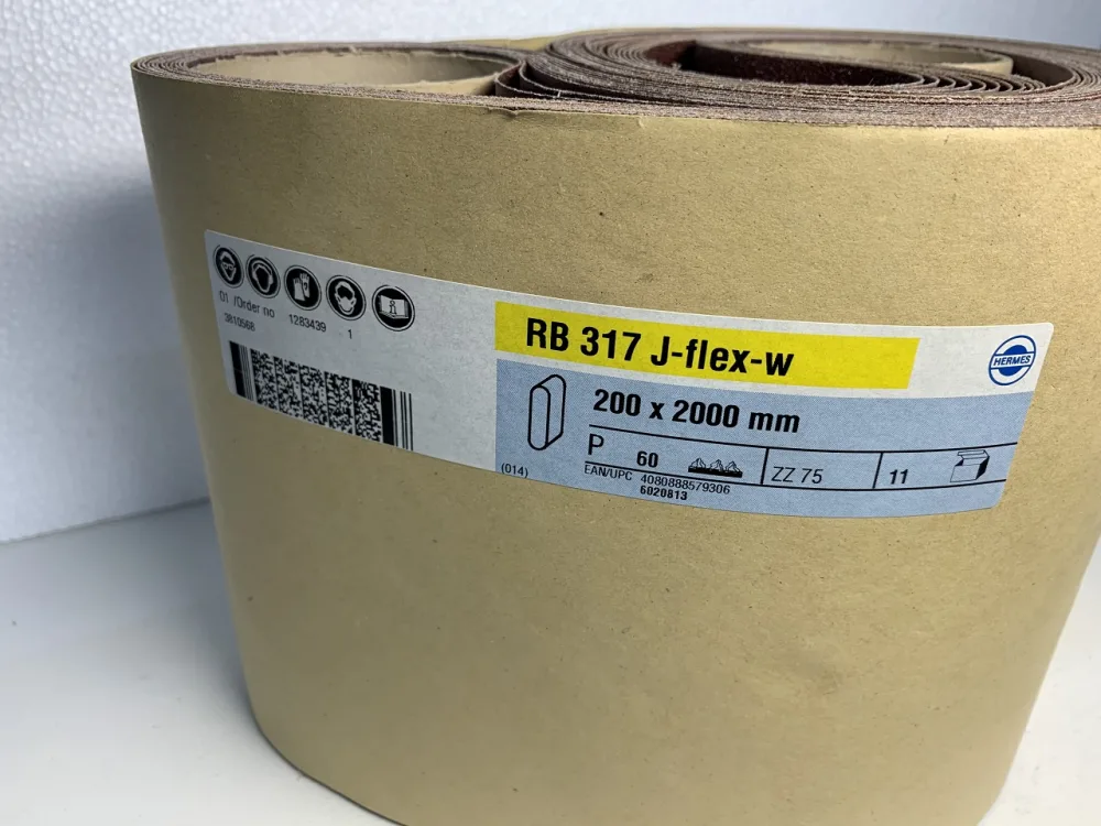 BANDE ABRASIVE "HERMES" TYPE RB-317 J-FLEX W 200x2000