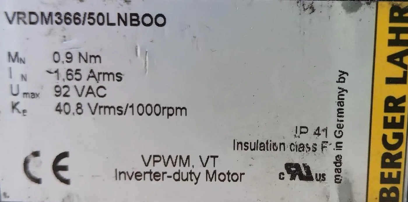 DLFL VRDM366/50LNBOO Servo Motor - 3
