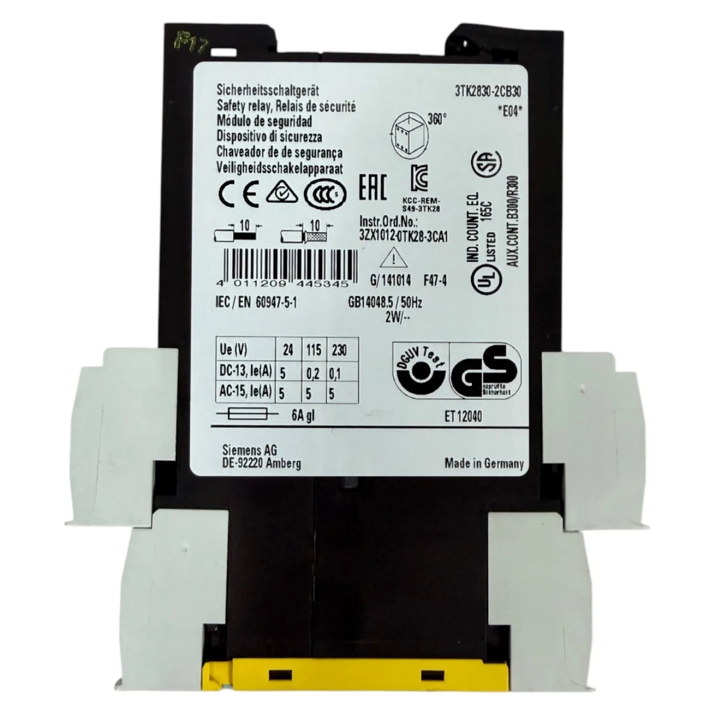 Siemens SIRIUS 3TK2830-2CB30 Sicherheitsschaltgerät – Erweiterungsgerät - 3