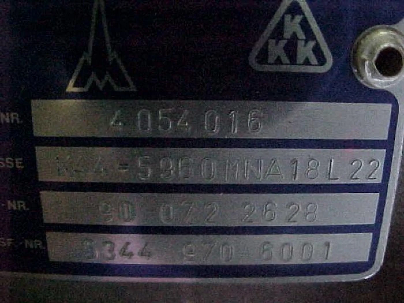 KKK K44-5960MNA18L22 - 6