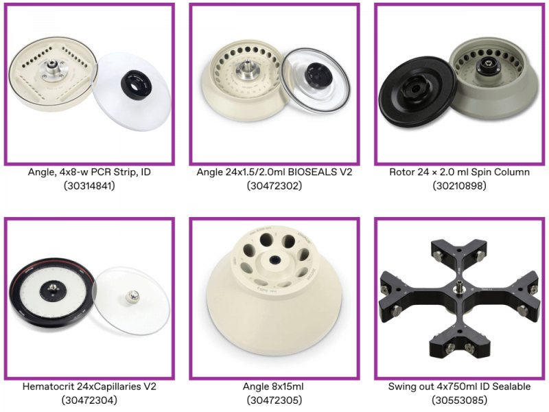Ohaus Frontier Centrifuge Rotors