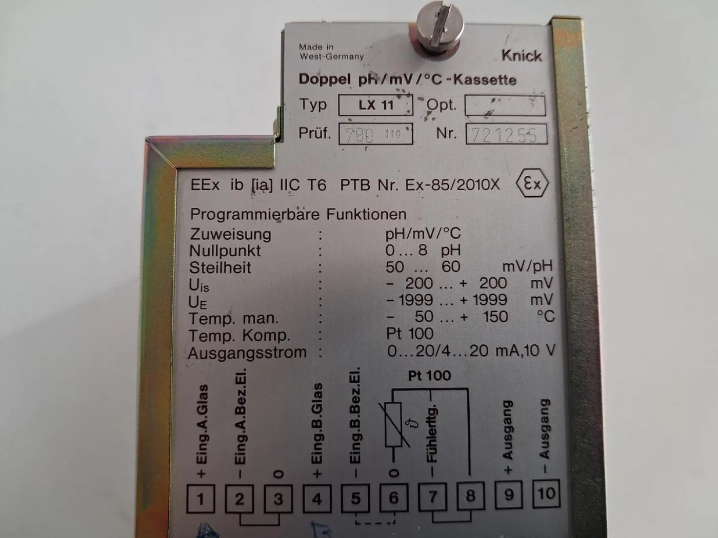 Knick LX 11 Doppel pH/mV / °C Kassette - 4