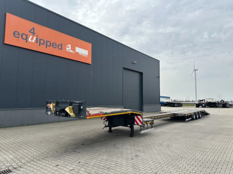 Lowbed / 6.00m extendable / hydraulic ramps / steering-axle / lift-axle