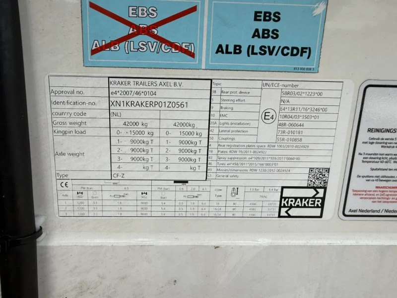 Kraker CF-ISO Refrigerated / Walkingfloor Thermo King SLX 400 Alcoas
