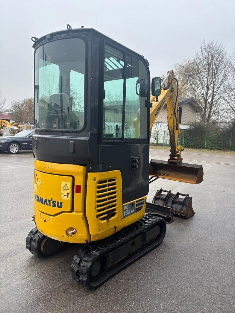 Komatsu PC16R BJ 2018 1770kg Minibagger mit 3 Löffel Bagger N345