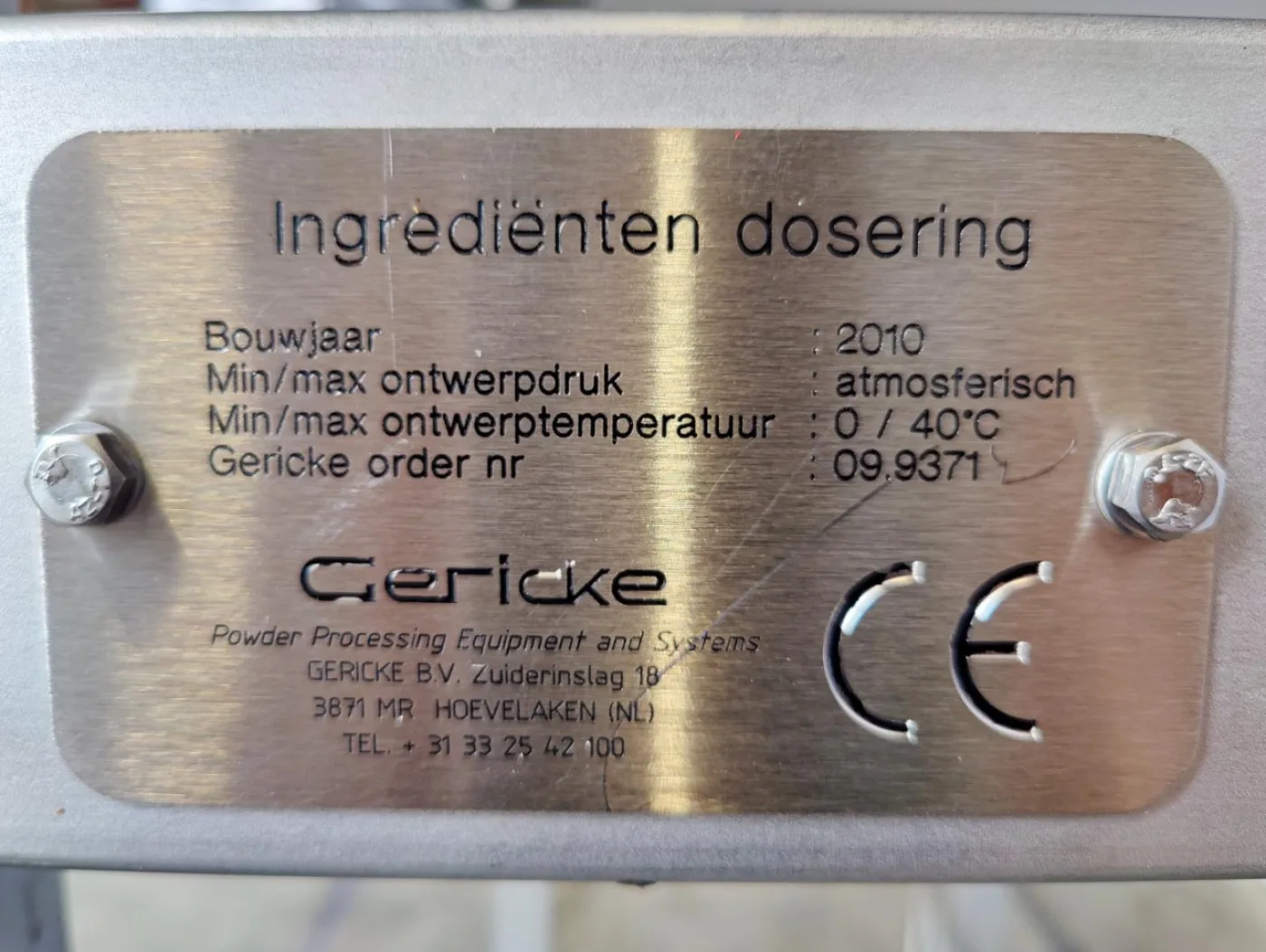Gericke Ingredients dosing unit - Metering screw - 2