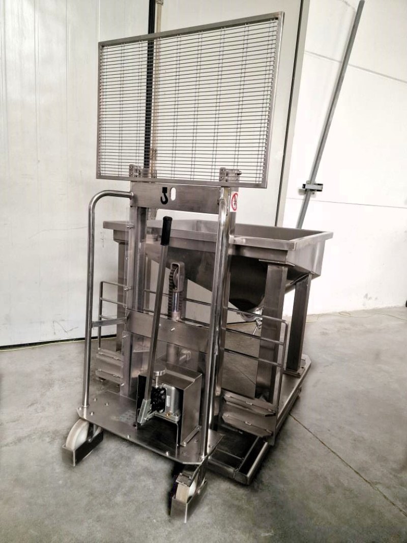 VASCA INOX PER TRASPORTO ED ELEVAZIONE