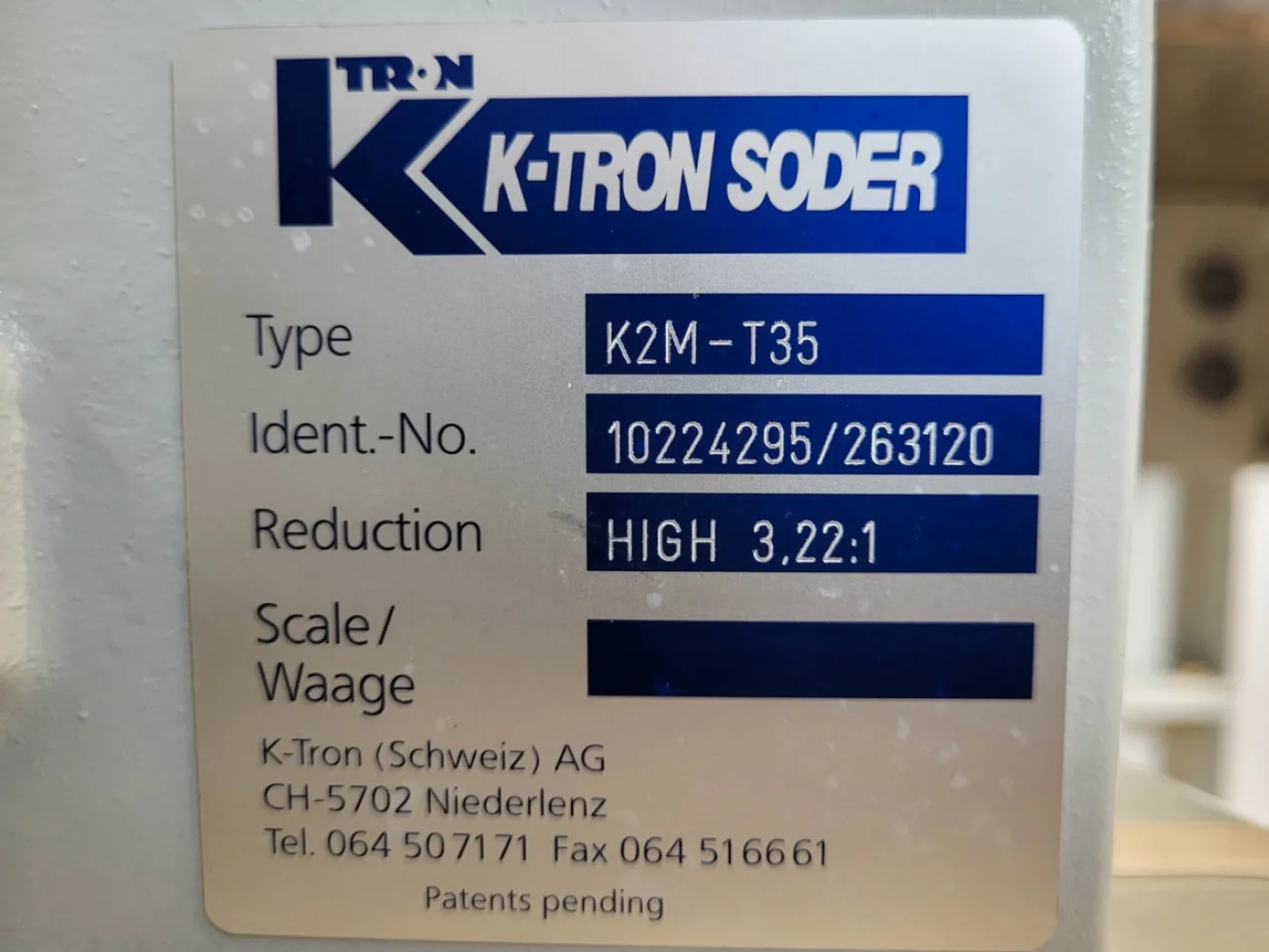 K-tron K2M-T35 - Metering screw - 7