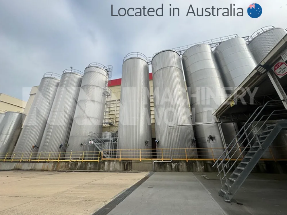 250,000 Ltr Stainless Steel Insulated Clad Milk Whey Tanks Silos (7x available)