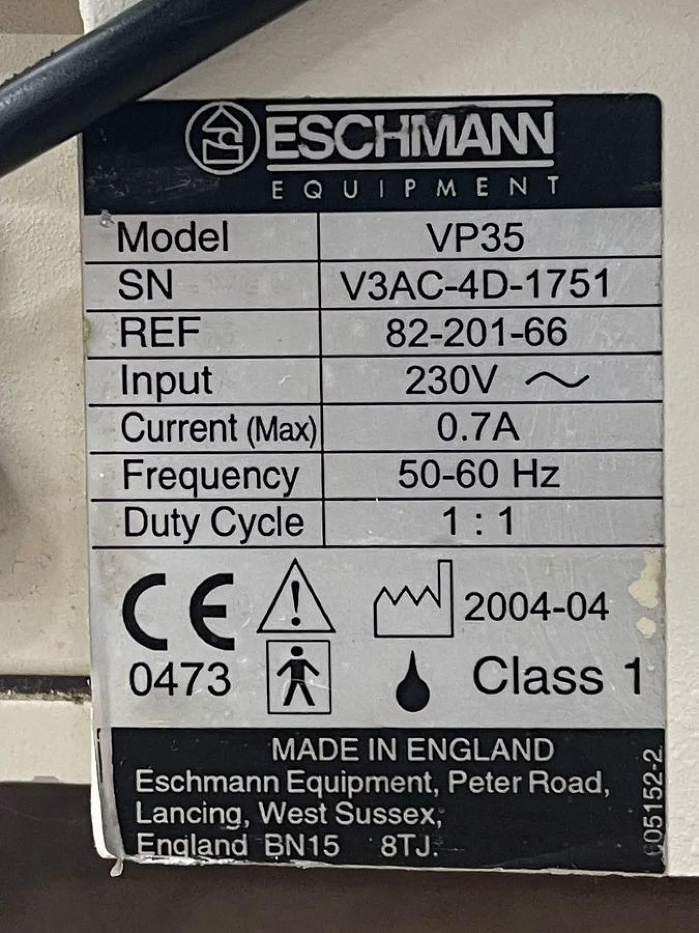 Eschmann VP35 Twin Jar Suction Pump YOM: 2004 - 8