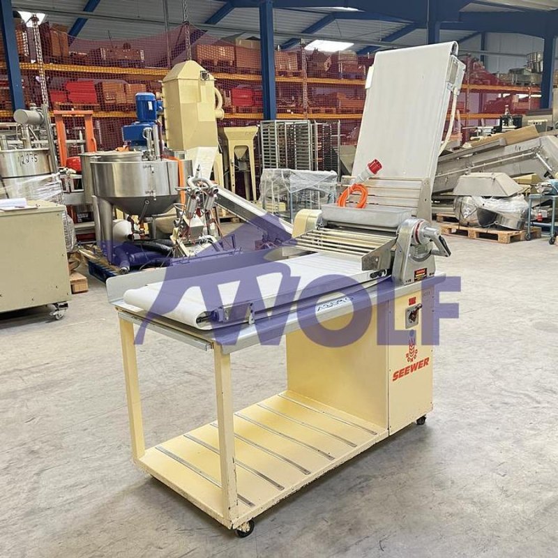 Teig-Laminiermaschine SEEEWER RONDO - Type EL-5 mit ca. 450 mm Arbeitsbreite.