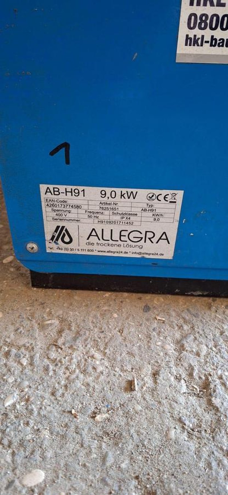 2017 Allegra AB-H 91 Elektro-Heizlüfter