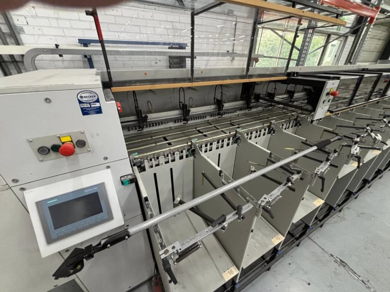 Theisen & Bonitz Flex B316 SP+TB B304 QSM fully automated sheet collator with stich fold three knife trimmer