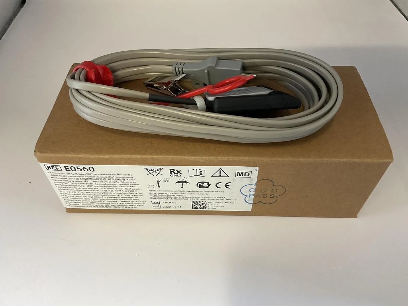Valleylab E0560 REM Patient Return Electrode Cable - 1